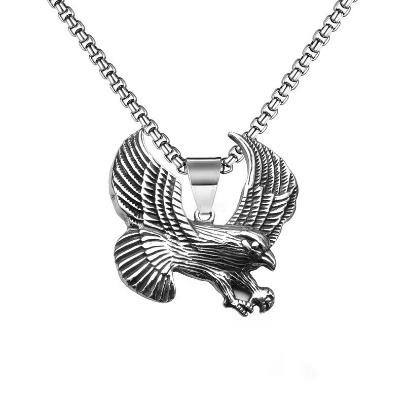 gothic pendant + stainless steel necklace