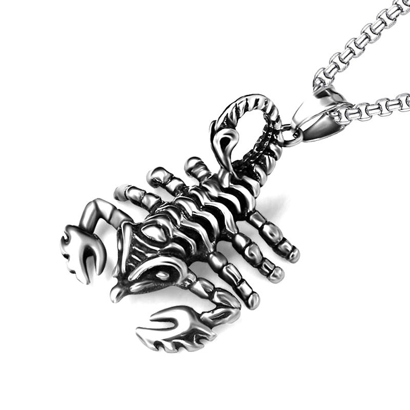 gothic pendant + stainless steel necklace