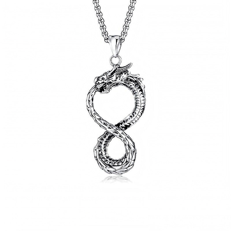 gothic pendant + stainless steel necklace