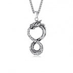 gothic pendant + stainless steel necklace