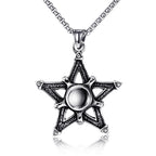 gothic pendant + stainless steel necklace