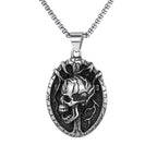 gothic pendant + stainless steel necklace