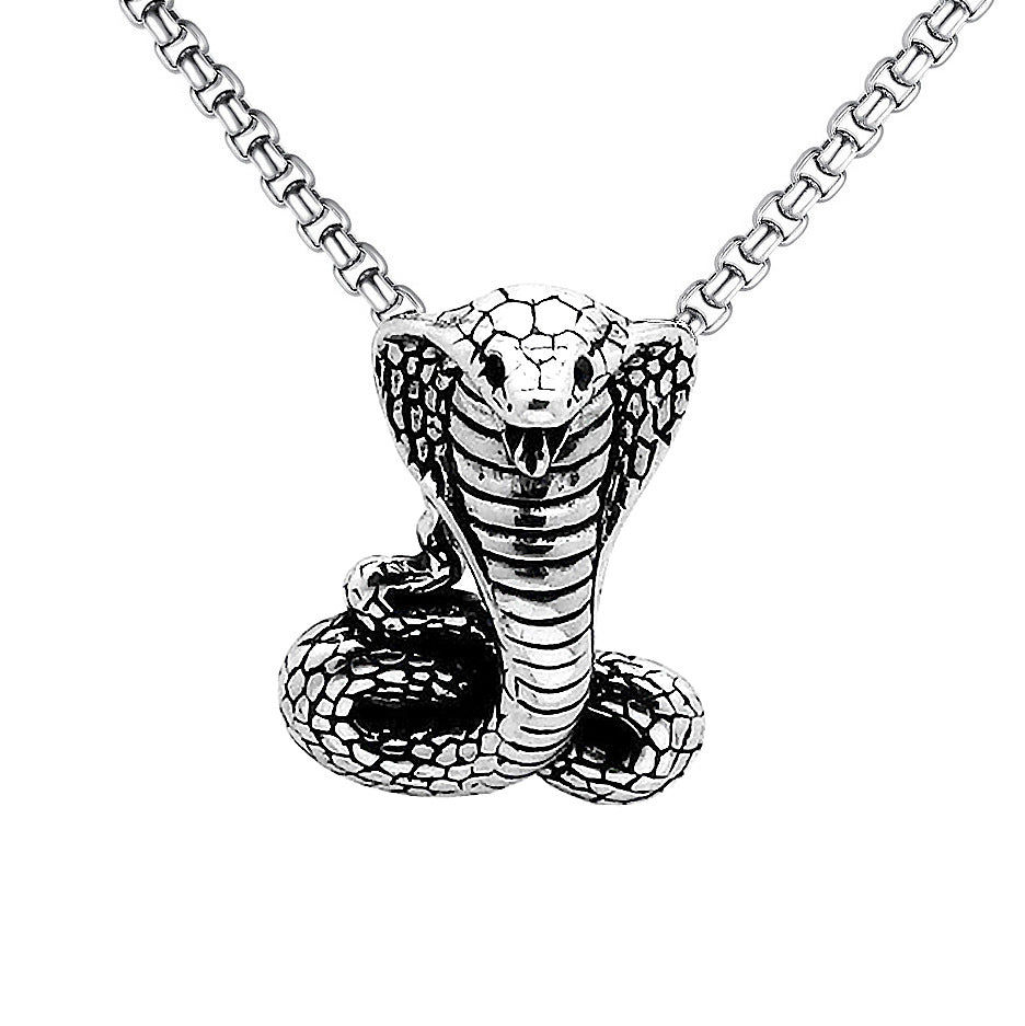 gothic pendant + stainless steel necklace