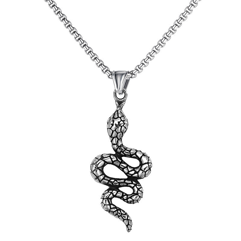 gothic pendant + stainless steel necklace