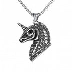 gothic pendant + stainless steel necklace