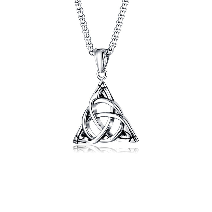 gothic pendant + stainless steel necklace