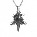gothic pendant + stainless steel necklace