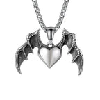 gothic pendant + stainless steel necklace