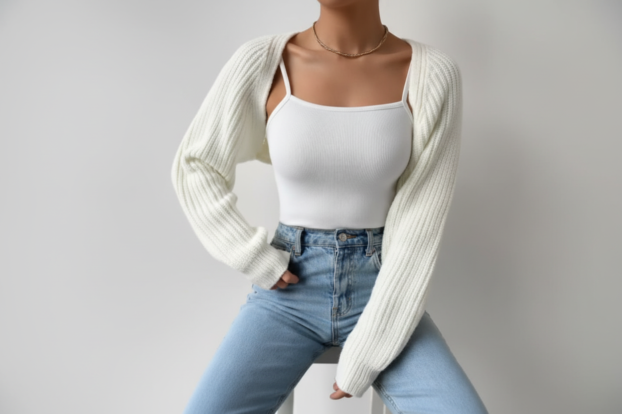 Shoulder sweater knit