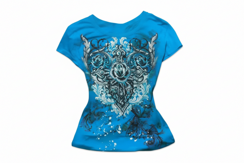 blue graphic womans tee