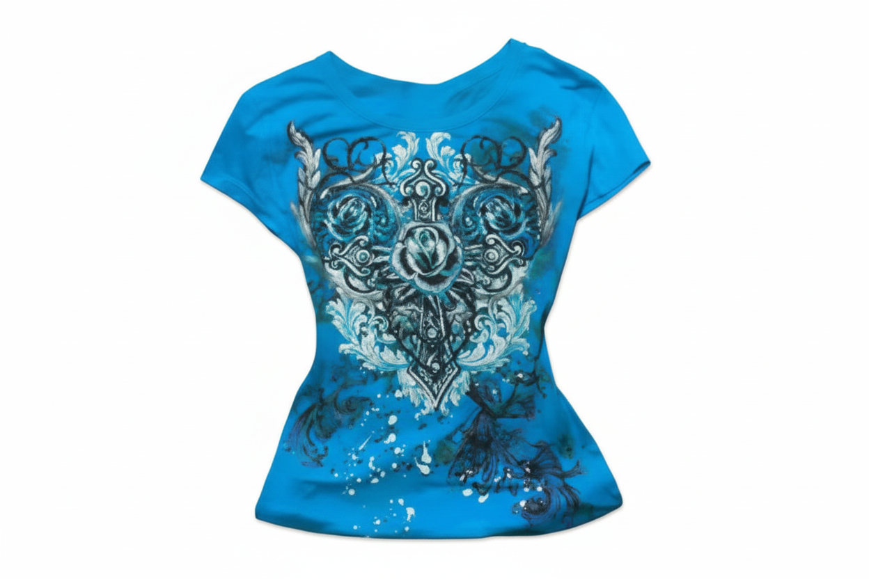 blue graphic womans tee