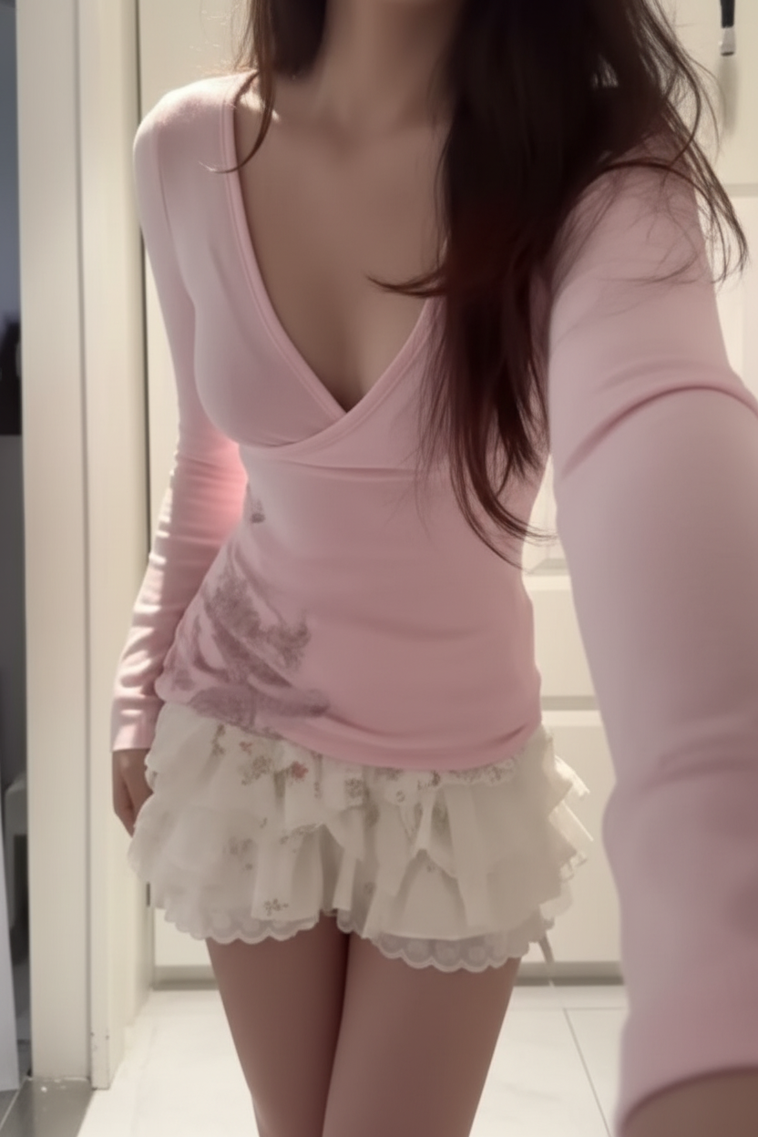 pink floral slim sleeve fairy