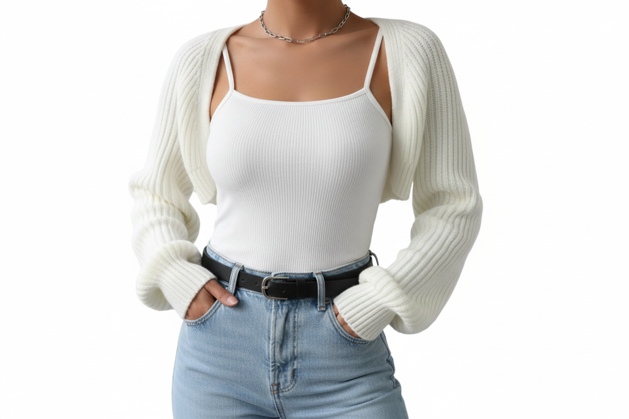 Shoulder sweater knit