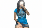 blue graphic womans tee