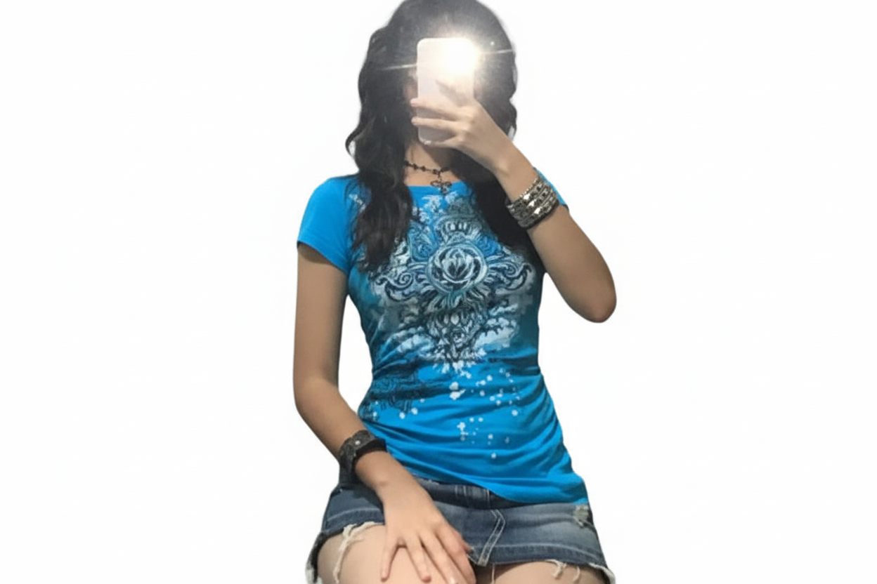 blue graphic womans tee