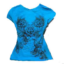 blue graphic womans tee