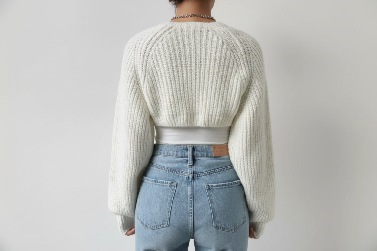 Shoulder sweater knit