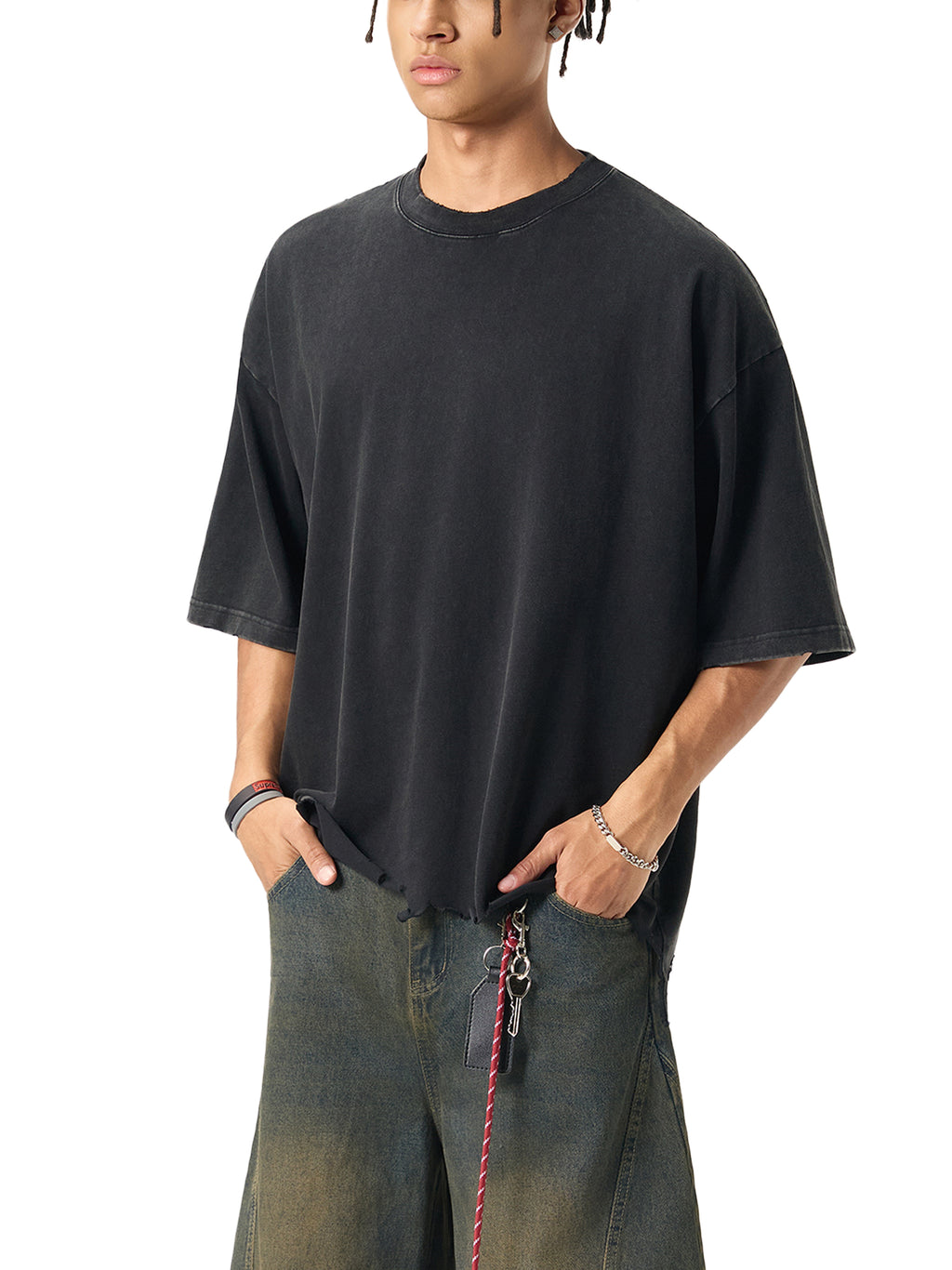 Dusky Raw -Hem Boxy Tee