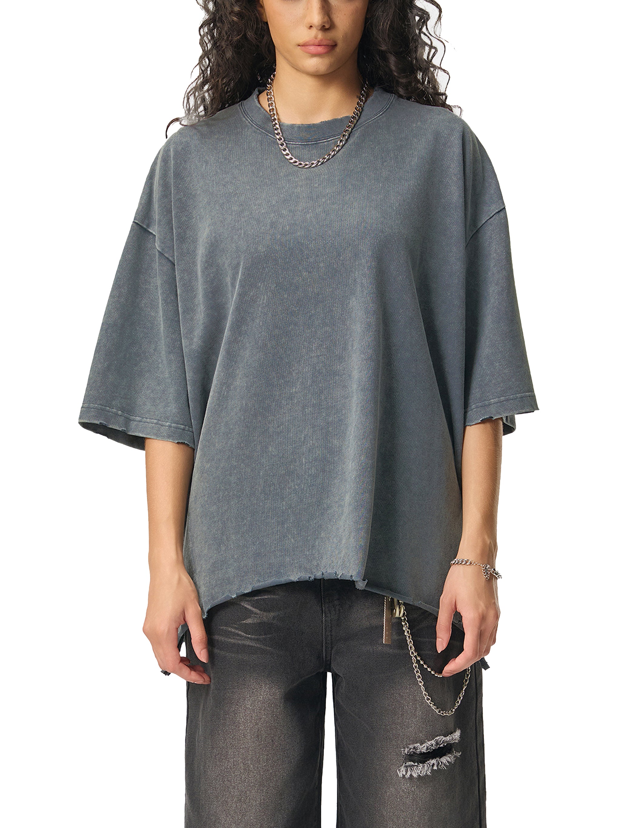 Dusky Raw -Hem Boxy Tee